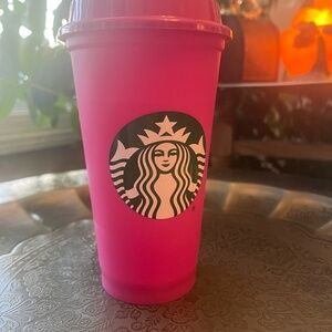 NWT STARBUCKS Color Changing Hot Cup Pink